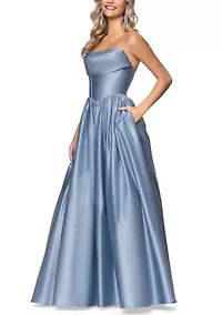 Women's Satin Corset Ballgown