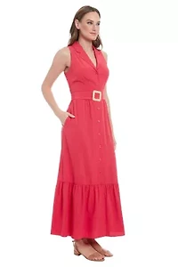 Sleeveless Maxi Shirtdress