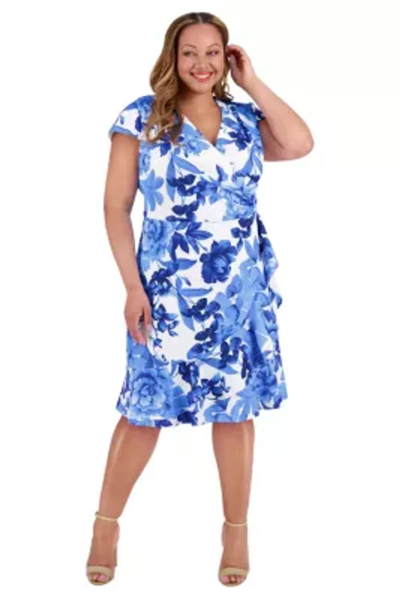 CAP SLEEVE WRAP DRESS
