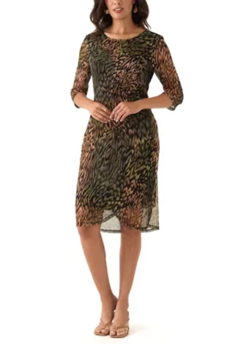 Women's Animal Print Sheath Dress