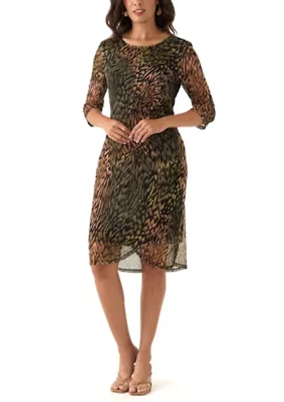 Women's Animal Print Sheath Dress