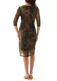 Women's Animal Print Sheath Dress