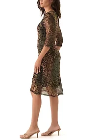 Women's Animal Print Sheath Dress