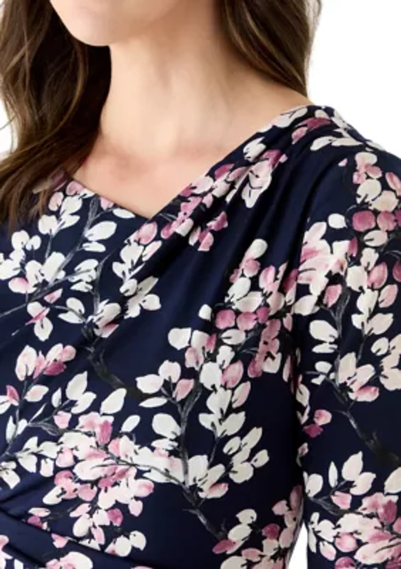 Women's Short Sleeve Printed Shift Dress