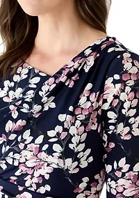 Women's Short Sleeve Printed Shift Dress