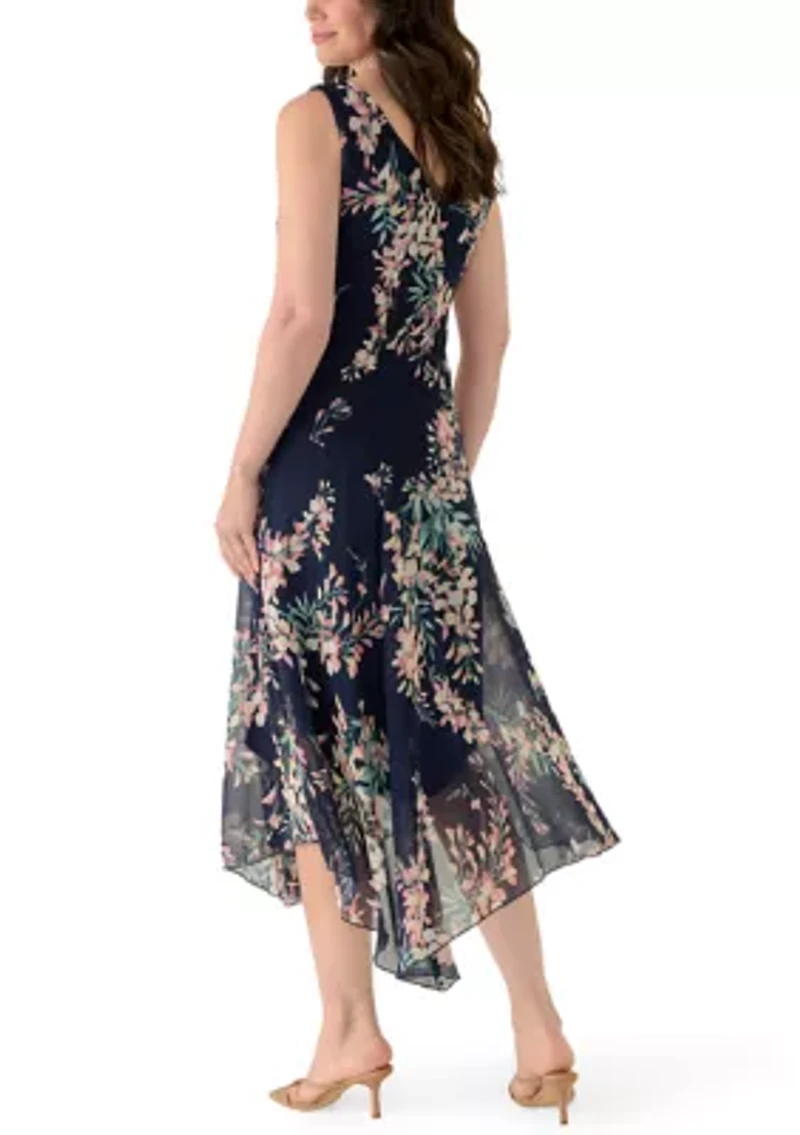 Women's Sleeveless Printed A-Line Dress