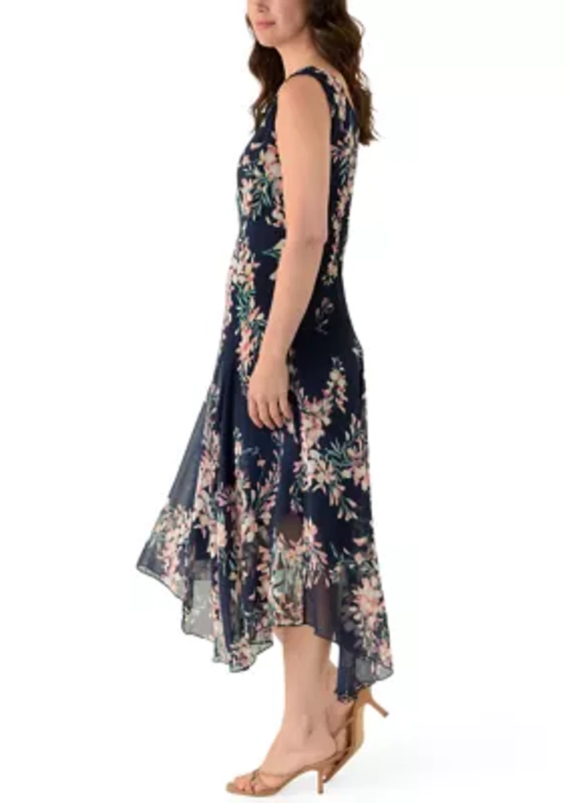 Women's Sleeveless Printed A-Line Dress