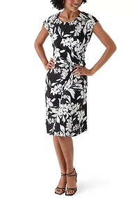 Women's Short Sleeve Printed Airflow Shift Dress