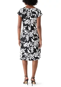 Women's Short Sleeve Printed Airflow Shift Dress