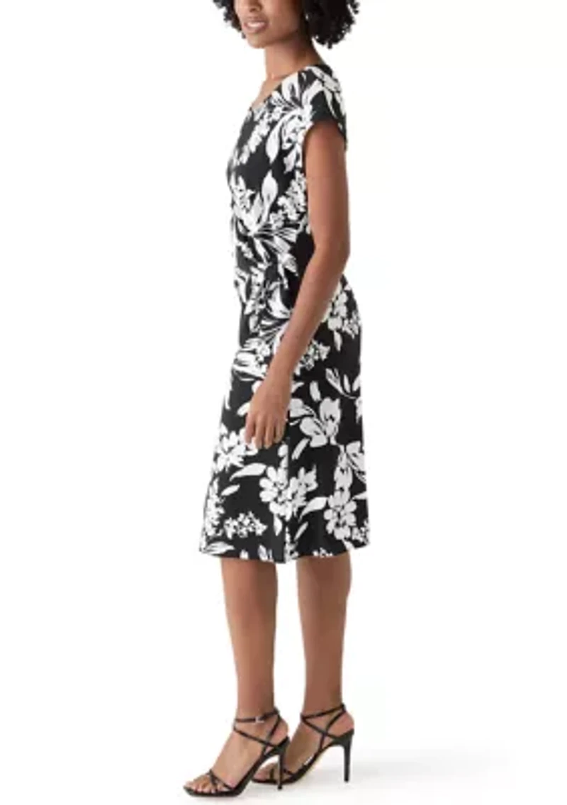 Women's Short Sleeve Printed Airflow Shift Dress