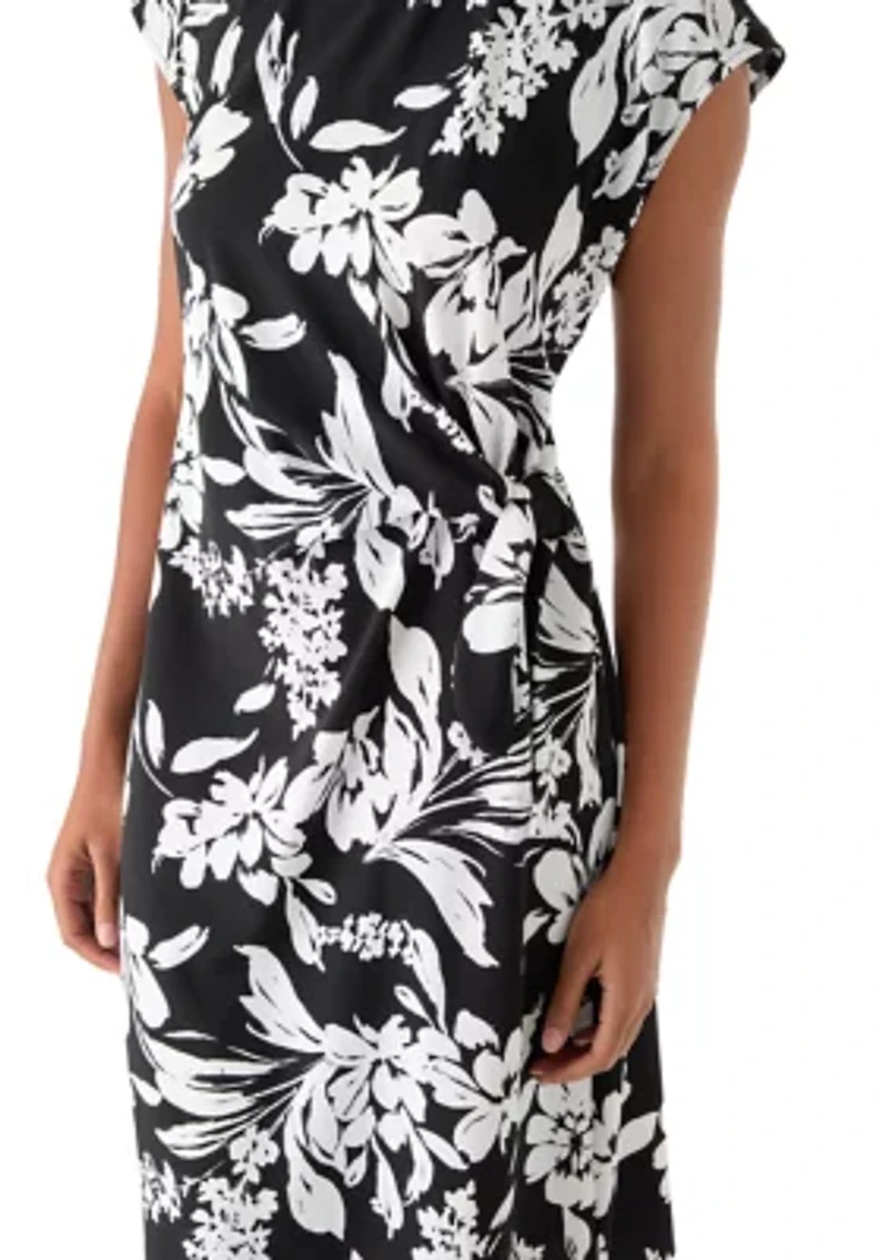 Women's Short Sleeve Printed Airflow Shift Dress