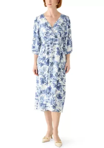 Women's Short Sleeve Printed Airflow A-Line Dress