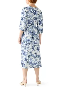 Women's Short Sleeve Printed Airflow A-Line Dress