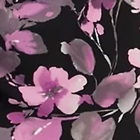 Plus Elbow Sleeve Floral Print Side Ruched Sheath Dress