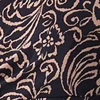 Women's 3/4 Sleeve Crew Neck Paisley Print A-Line Dress