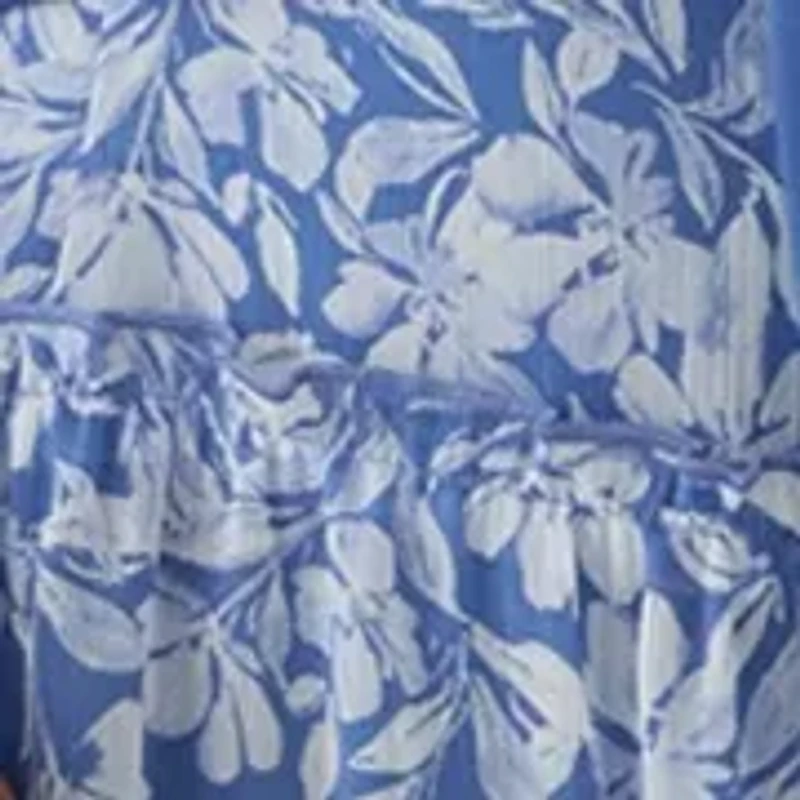 Women's 3/4 Sleeve Crew Neck Floral Print Jacket Dress