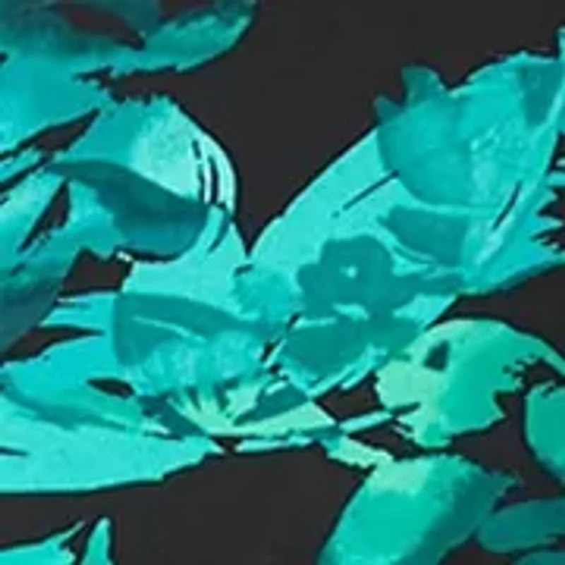 Women's 3/4 Sleeve Crew Neck Leaf Print Sheath Dress