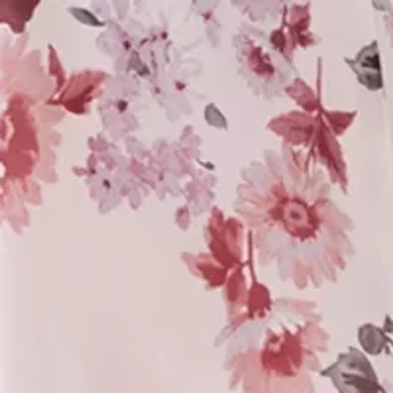 Women's Short Sleeve Scoop Neck Floral Print Jacket Dress