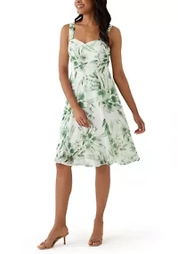 Women's Short Sleeve Floral Print Jacket Dress