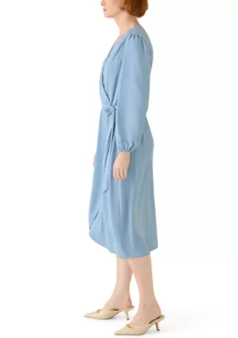 Women's Long Sleeve Solid Airflow A-Line Dress