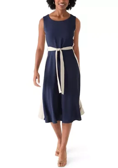 Women's Sleeveless Colorblock Airflow A-Line Dress