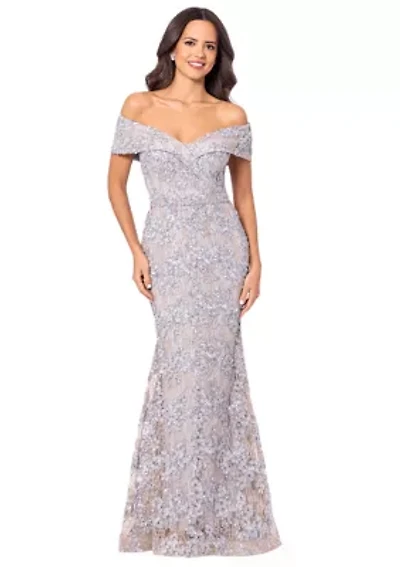 Women's Off the Shoulder Long Lace Dress