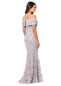 Women's Off the Shoulder Long Lace Dress