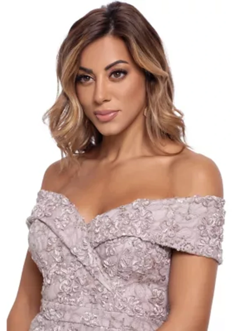 Women's Off the Shoulder Long Lace Dress