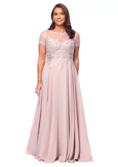 Women's Embellished Solid Gown