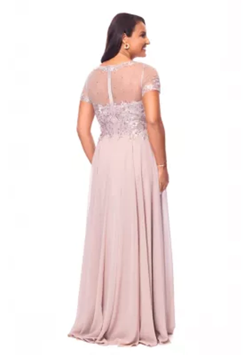 Women's Embellished Solid Gown