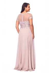 Women's Embellished Solid Gown