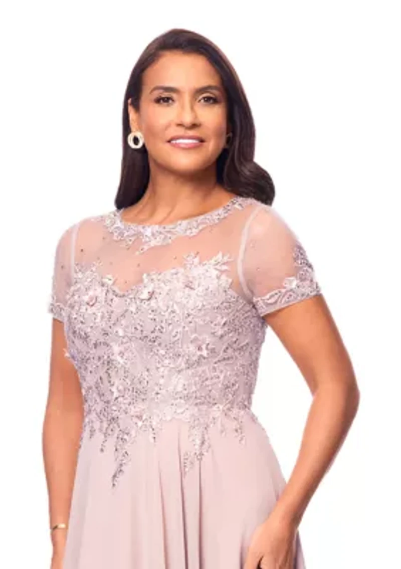 Women's Embellished Solid Gown
