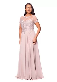 Women's Embellished Solid Gown
