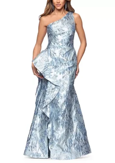 Women's Satin Tie Neck Gown