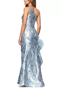 Women's Satin Tie Neck Gown