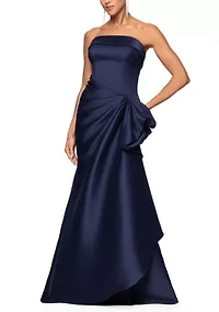 Women's Strapless Front Bow Gown