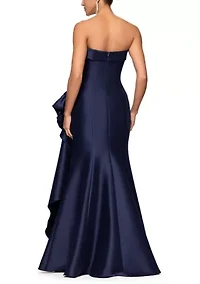 Women's Strapless Front Bow Gown