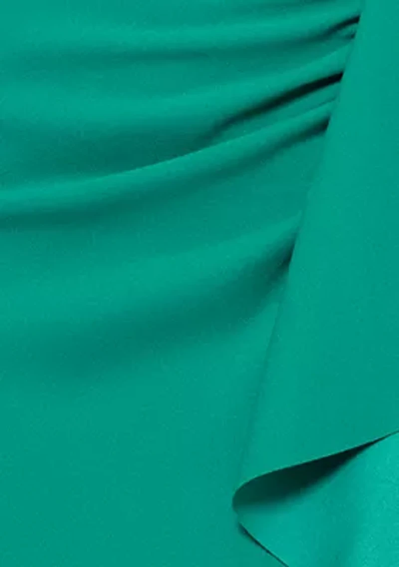 Women's Sleeveless Square Neck Ruffled Gown