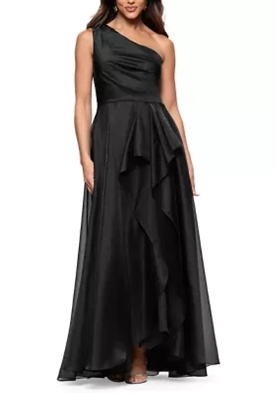 Women's Asymmetrical Ruffle Gown
