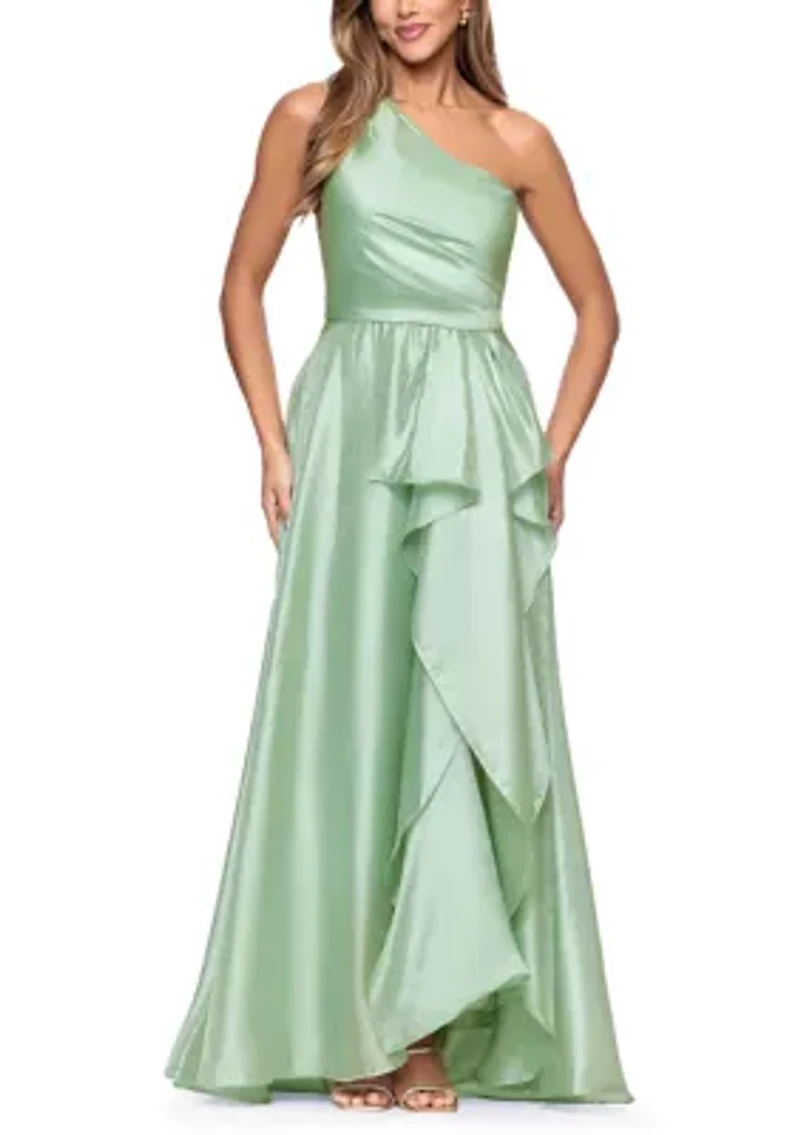 Women's Asymmetrical Ruffle Gown