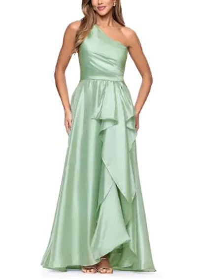 Women's Asymmetrical Ruffle Gown