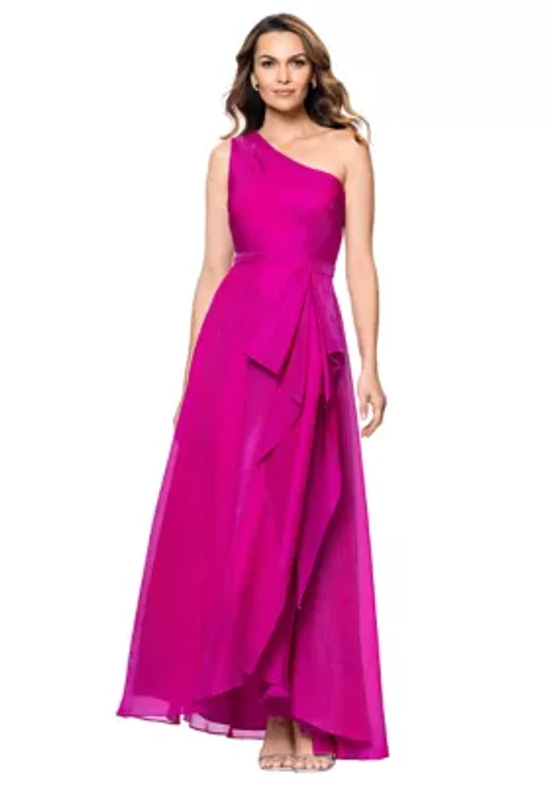 Women's Asymmetrical Ruffle Gown