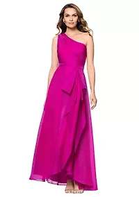 Women's Asymmetrical Ruffle Gown