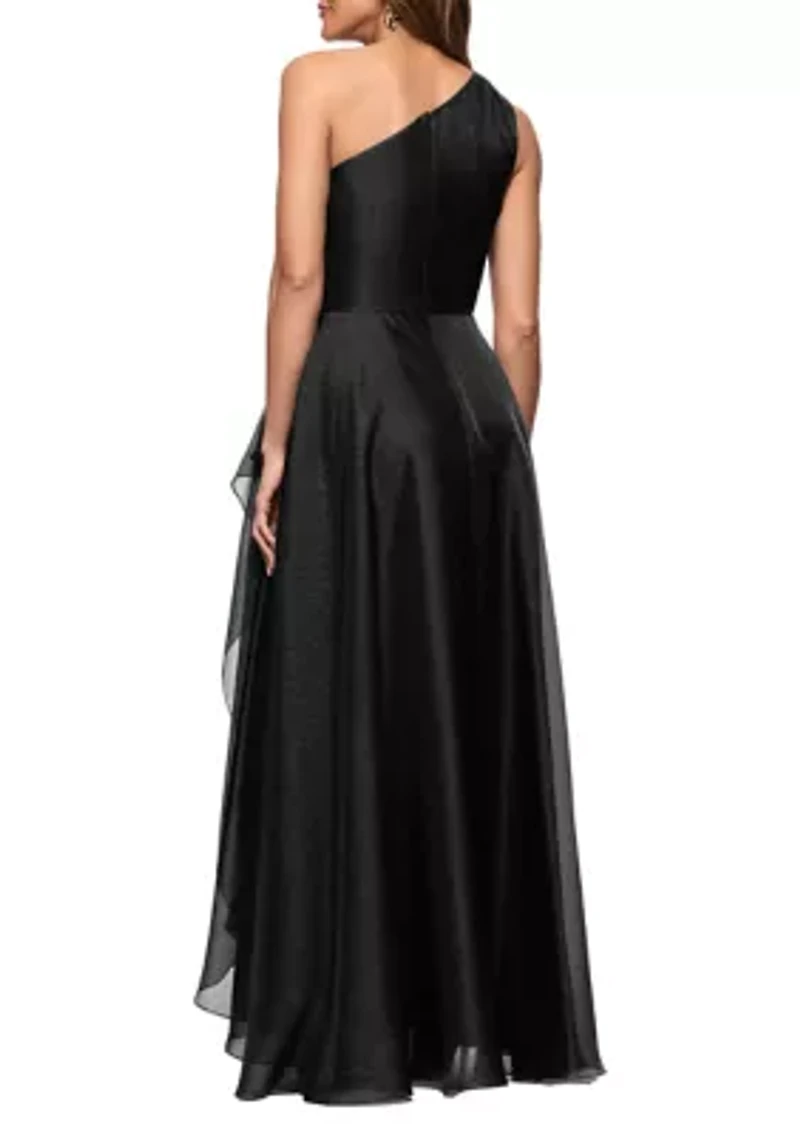 Women's Asymmetrical Ruffle Gown