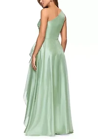 Women's Asymmetrical Ruffle Gown