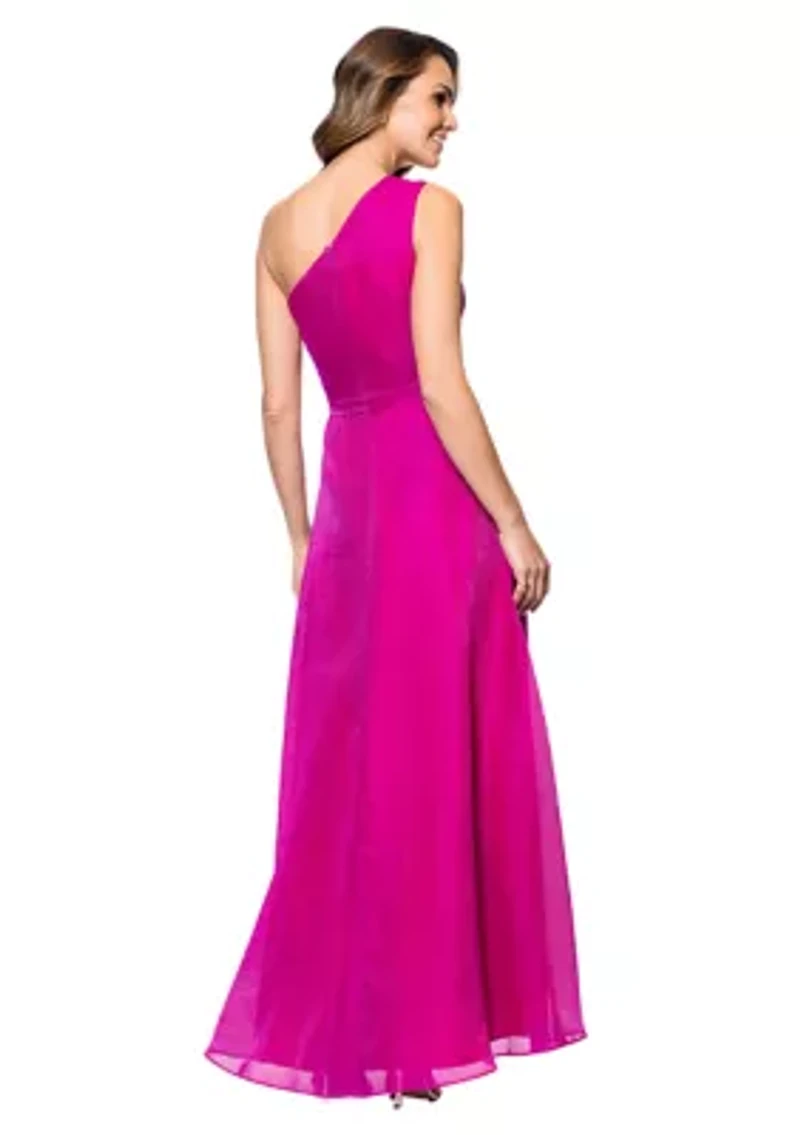 Women's Asymmetrical Ruffle Gown