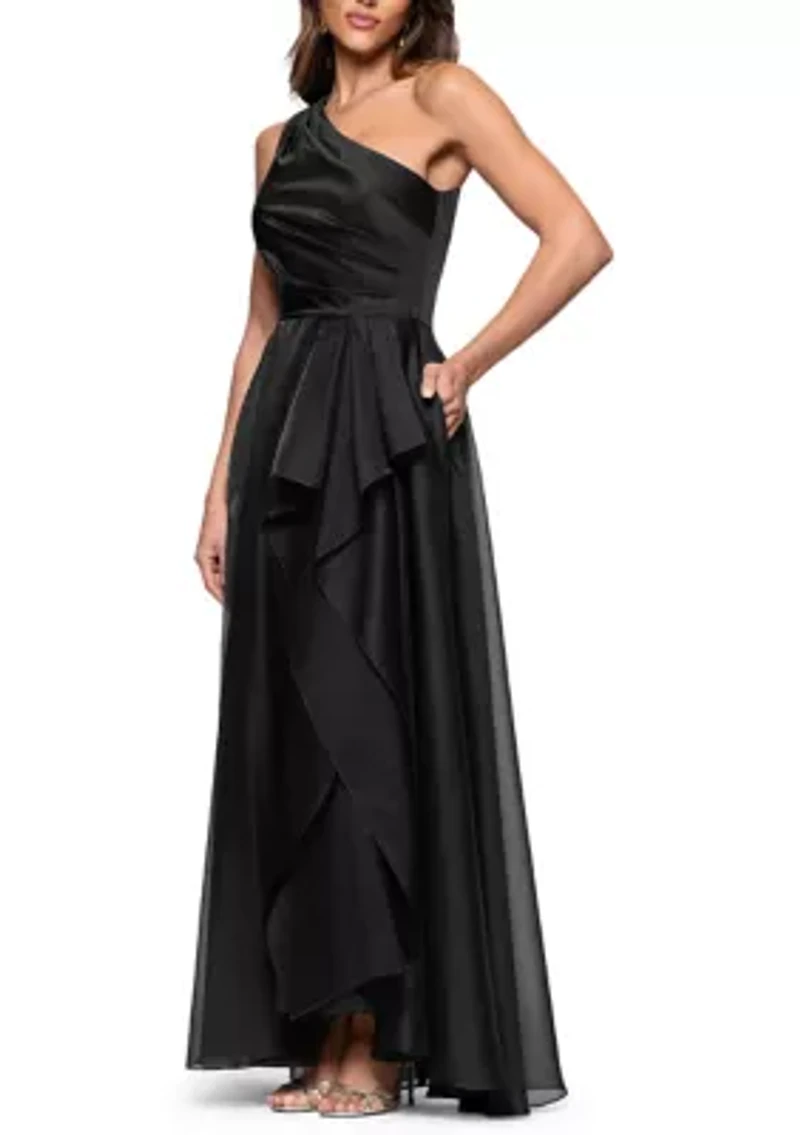 Women's Asymmetrical Ruffle Gown