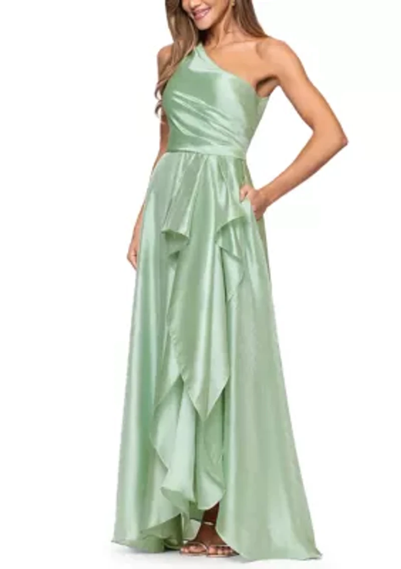 Women's Asymmetrical Ruffle Gown