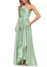 Women's Asymmetrical Ruffle Gown