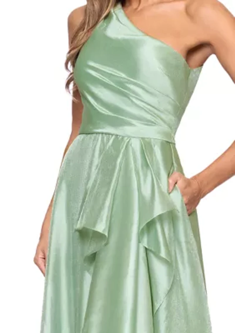 Women's Asymmetrical Ruffle Gown